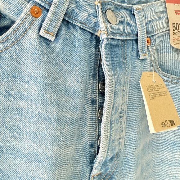 Levi’s 501 Premium High-rise Straight Leg Denim Jeans Size 28x30 - Picture 3 of 10